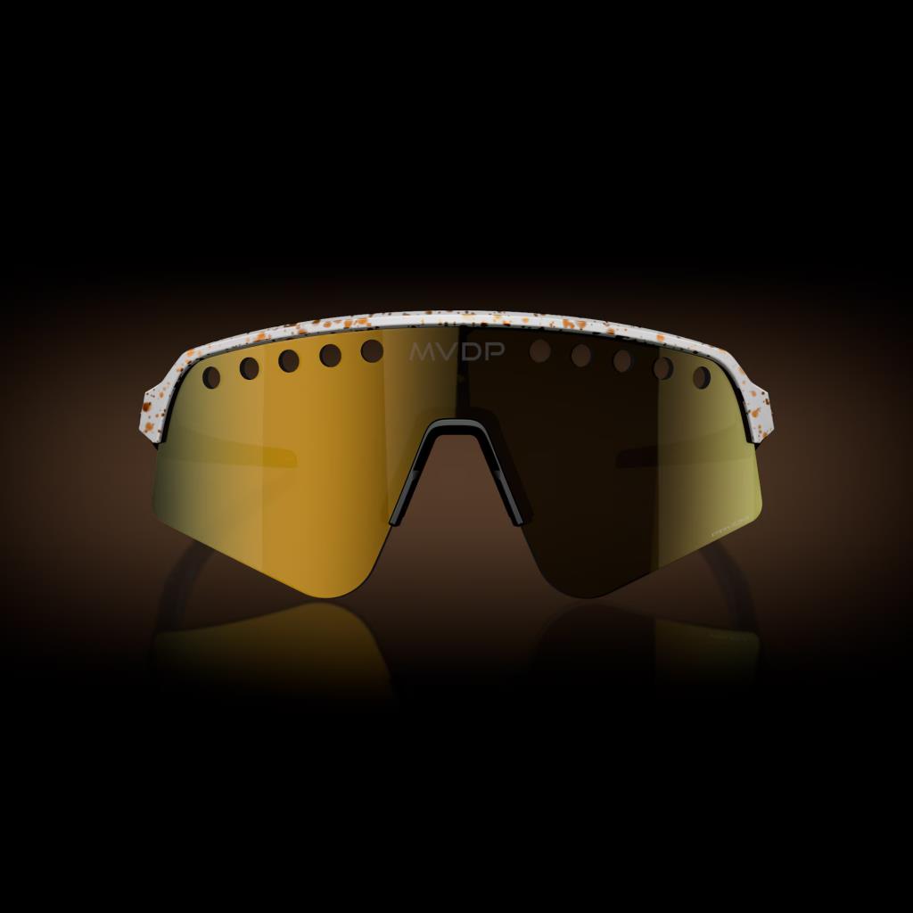 Oakley Sutro Lite Sweep Mathieu van der Poel Special Edition Sunglasses 946533 MVDP Red Gold Splatter Prizm 24K
