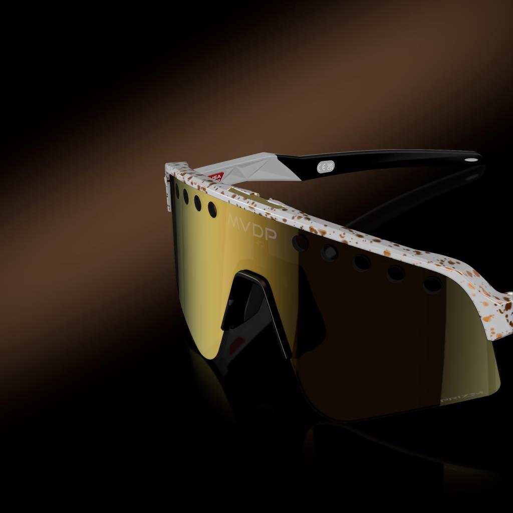 Oakley Sutro Lite Sweep Mathieu van der Poel Special Edition Sunglasses 946533 MVDP Red Gold Splatter Prizm 24K