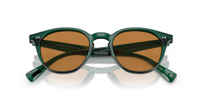 Oliver Peoples Desmon Sunglasses OV5454SU 176353 Translucent Dark Teal Cognac 50 Lens Width 
