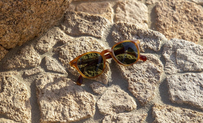 Oliver Peoples Desmon Sunglasses OV5454SU 176353 Translucent Dark Teal Cognac 50 Lens Width 