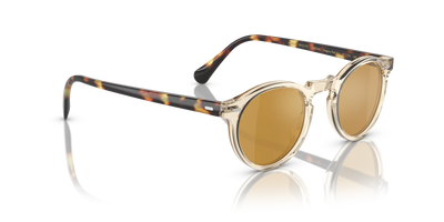 Oliver Peoples Gregory Peck Sun Özel Seri Güneş Gözlüğü OV5217S1485W4 Buff/Dark Tortoise Brown Gold Mirror MG 50 Ekartman