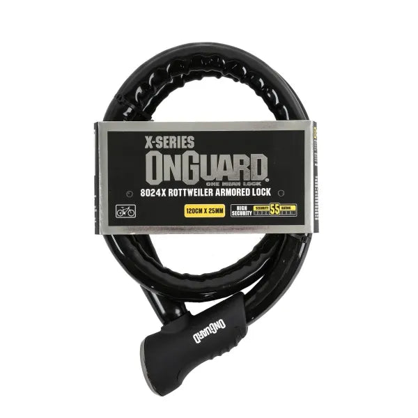 OnGuard Rottweiler 4' Armored Key Cable Lock