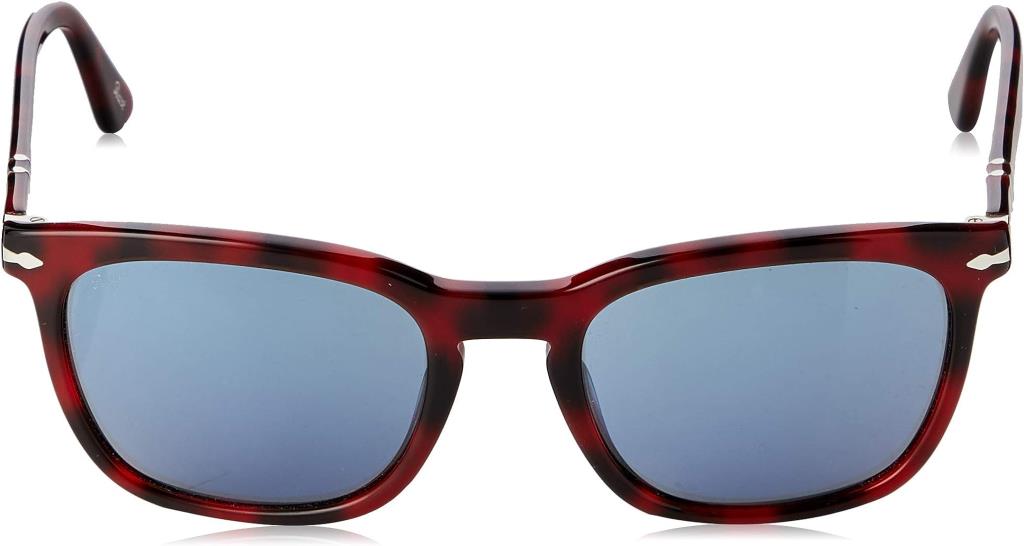 Persol 0PO3193S Sunglasses Red Grid Light Blue 11005655