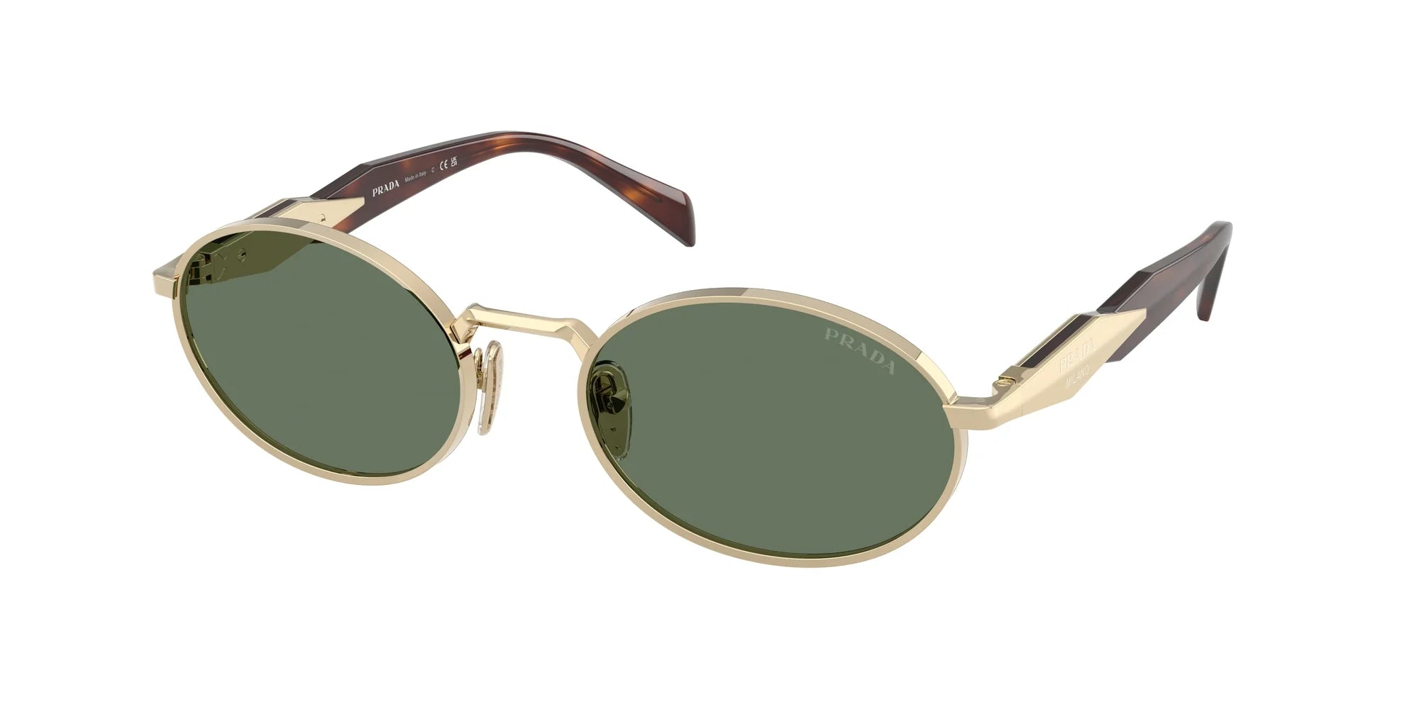 Prada PR 65ZS Kadın Güneş Gözlüğü ZVN70L Pale Gold Dark Green 55