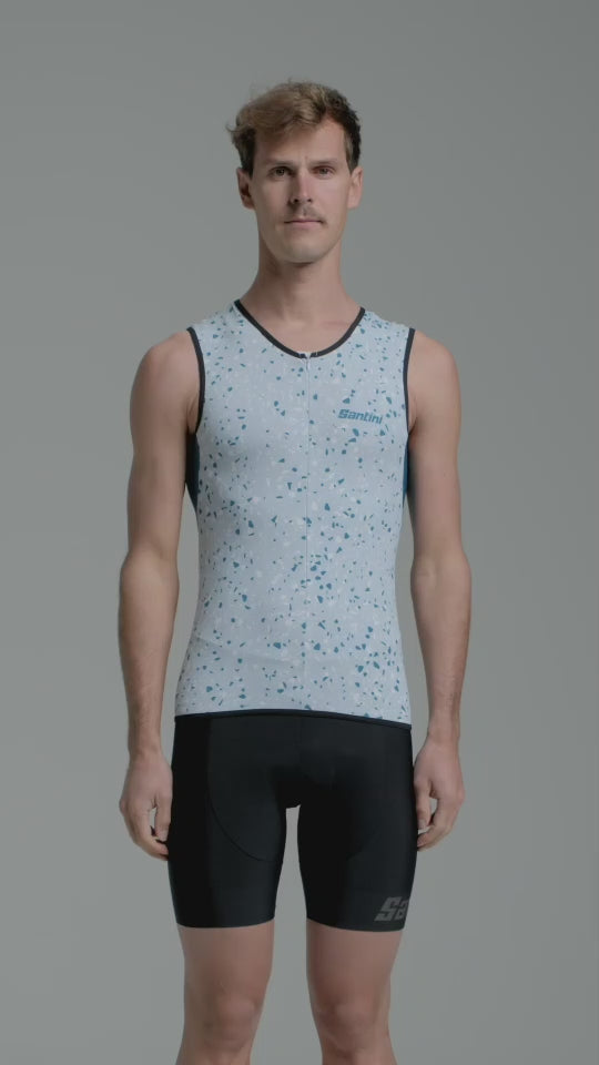 Загрузить видео: Santini Sleek Pietra Tri Top Sleveless Erkek Triathlon Üst 1T6300SLEEKPIET
