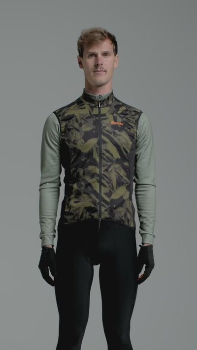 Santini Nebula Gravel Wind Vest Men's Windbreaker Vest 0M54275NEBULGRAV