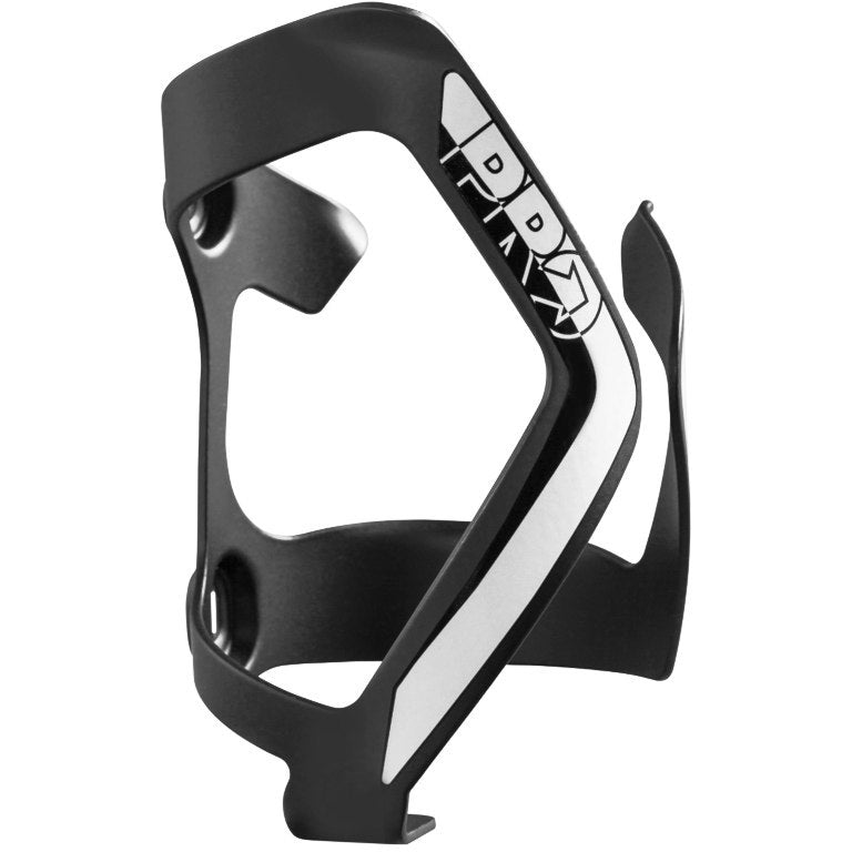 Pro Side Cage L Aluminum Bicycle Bottle Cage Black White