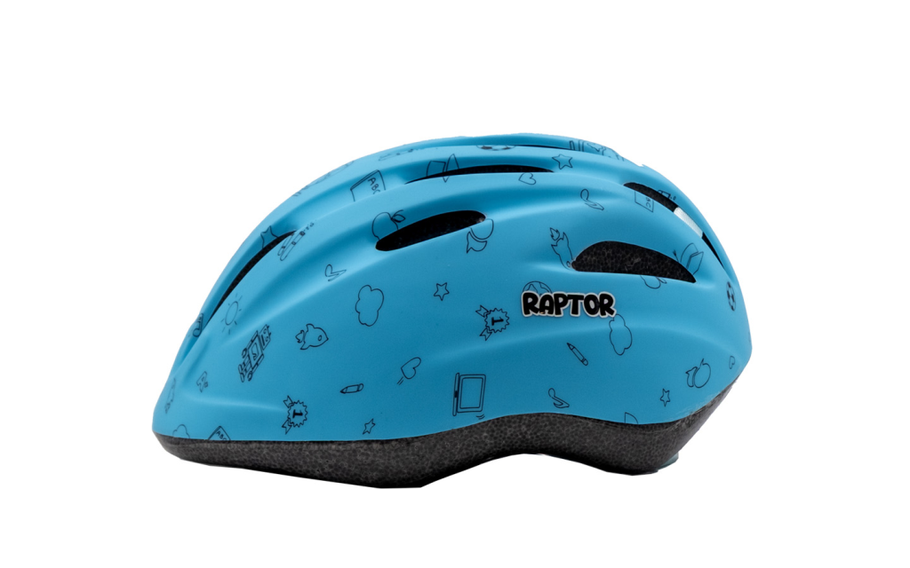 Raptor Magic Sky Kids' Bicycle Helmet, Patterned Turquoise