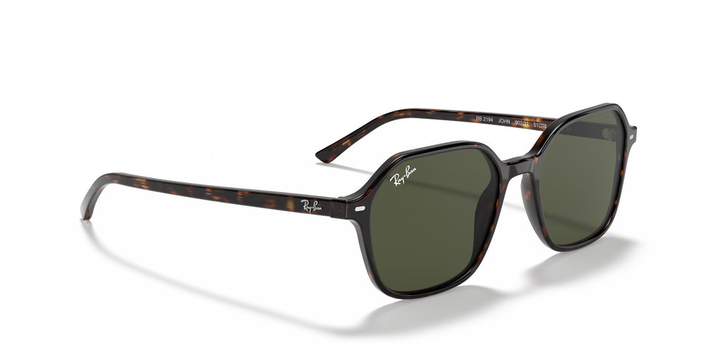 Ray-Ban John Güneş Gözlüğü 0RB2194 902/31 53 Ekartman Tortoise G-15 Green