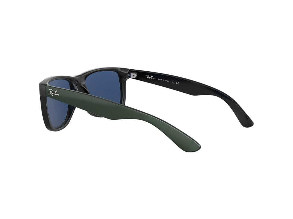 Ray-Ban Justin 0RB4165 646880 55 Ekartman Green Metallic On Black Dark Blue