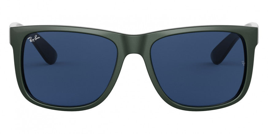 Ray-Ban Justin 0RB4165 646880 55 Ekartman Green Metallic On Black Dark Blue