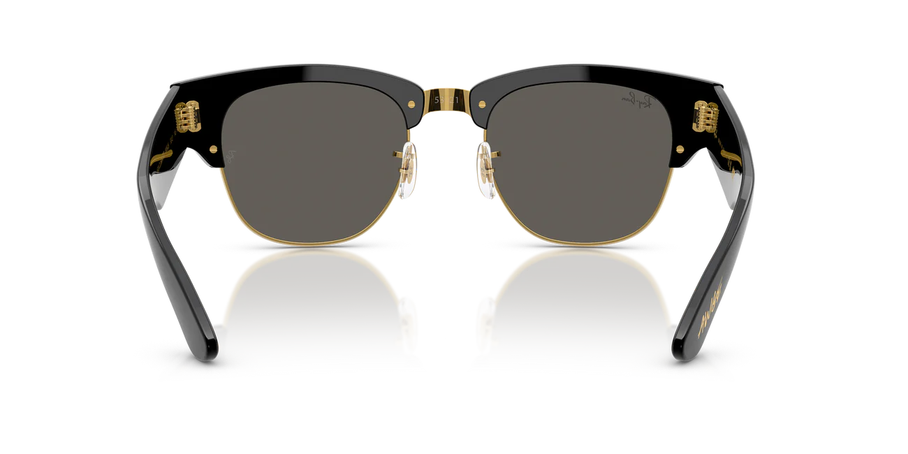 Солнцезащитные очки Ray-Ban Mega ClubMaster ASAP Rocky из специальной коллекции 0RB0316S, черные на золотом, темно-серые, размер 53, 6826J5
