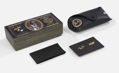 Ray-Ban Mega ClubMaster ASAP Rocky Özel Koleksiyon Güneş Gözlüğü 0RB0316S Black On Gold Dark Grey 53 Ekartman 6826J5