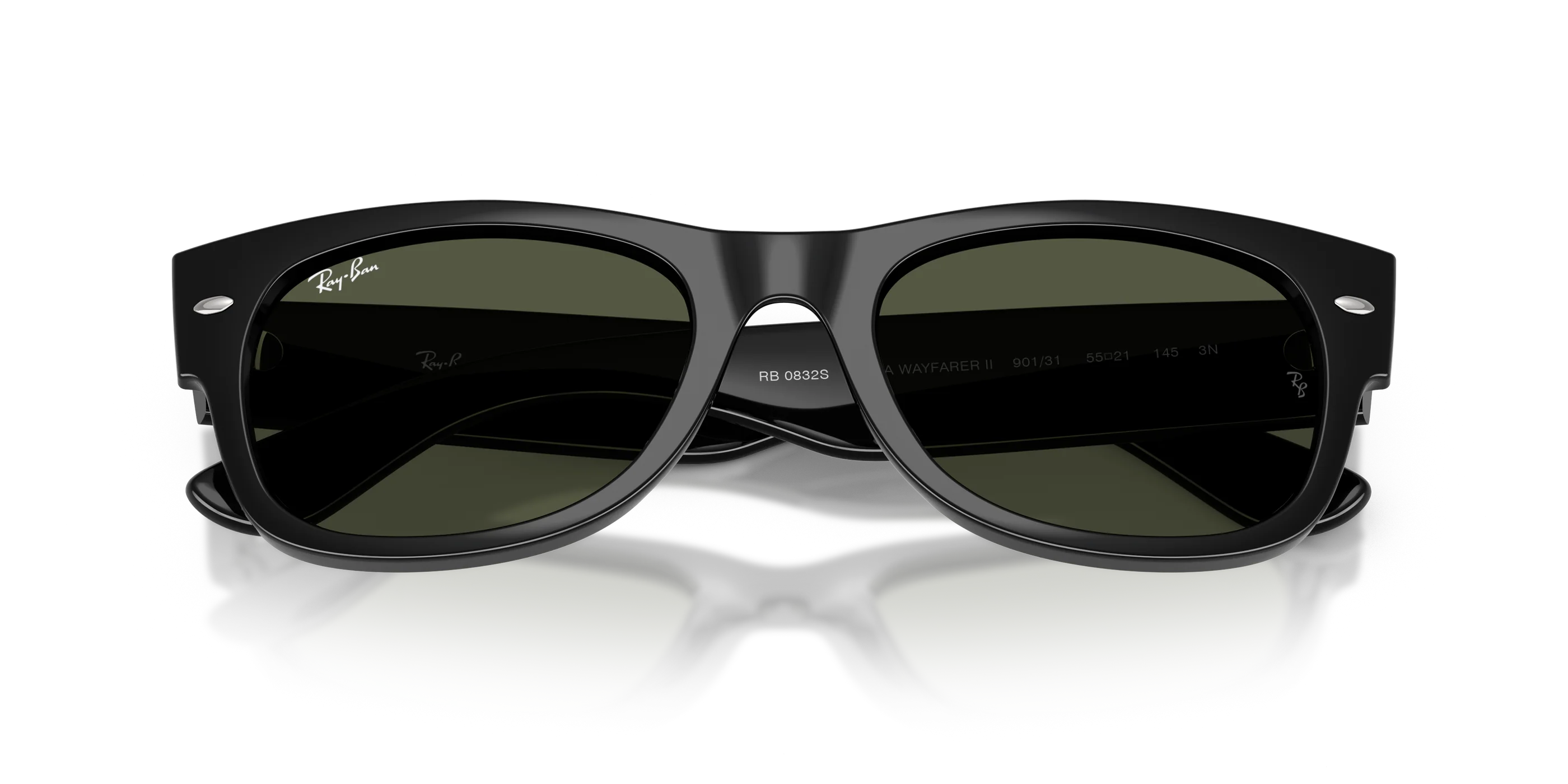 Ray-Ban Mega Wayfarer II Güneş Gözlüğü RB0832S 901/31 Black Green 52 Ekartman