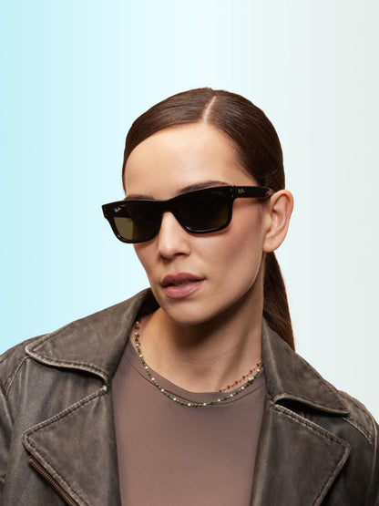 Ray-Ban MR Burbank Sunglasses RB2283 901/31 Black Green 52 Lens Width