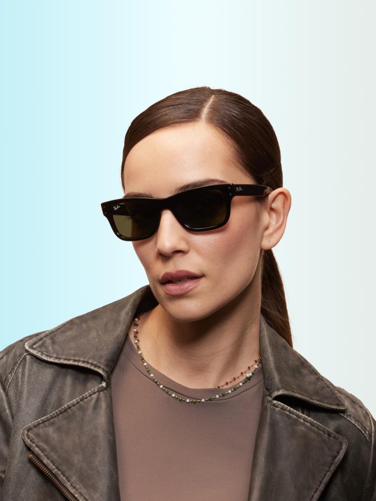 Ray-Ban MR Burbank Sunglasses RB2283 901/31 Black Green 52 Lens Width