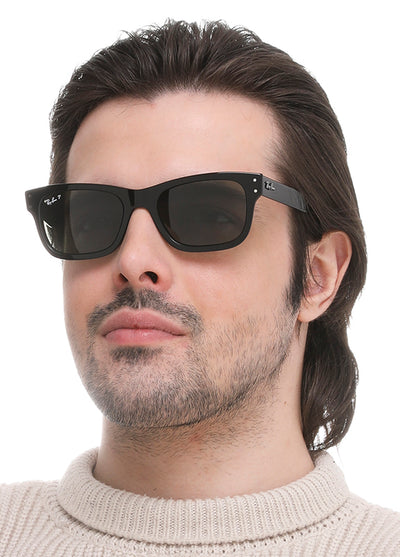 Солнцезащитные очки Ray-Ban MR Burbank RB2283 901/31, чёрно-зелёные, ширина линзы 52.