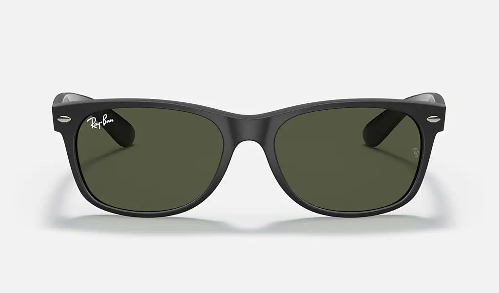 Ray-Ban New Wayfarer 0RB2132 646231 Güneş Gözlüğü 55 Ekartman Rubber Black on Black G-15 Green