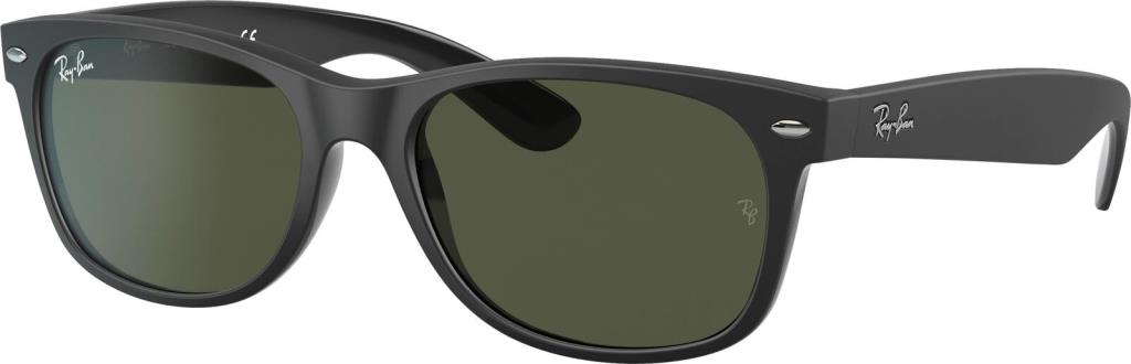 Ray-Ban New Wayfarer 0RB2132 646231 Güneş Gözlüğü 55 Ekartman Rubber Black on Black G-15 Green