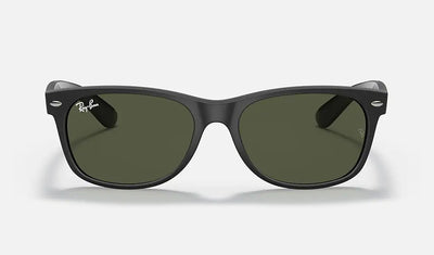Ray-Ban New Wayfarer 0RB2132 646231 Güneş Gözlüğü 58 Ekartman Rubber Black On Black G-15 Green