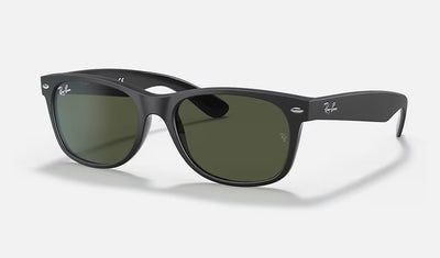 Ray-Ban New Wayfarer 0RB2132 646231 Güneş Gözlüğü 58 Ekartman Rubber Black On Black G-15 Green