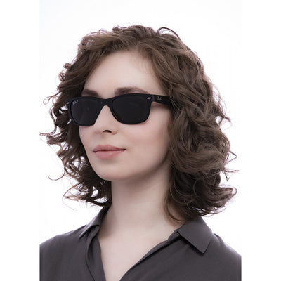 Ray-Ban New Wayfarer 0RB2132 646231 Güneş Gözlüğü 58 Ekartman Rubber Black On Black G-15 Green