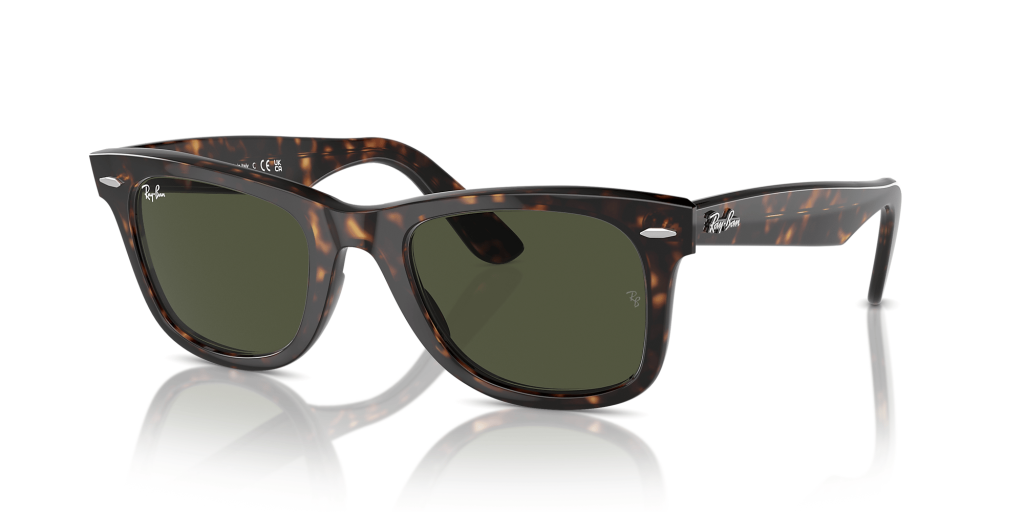 Ray-Ban Wayfarer 0RB2140 902 Güneş Gözlüğü 54 Ekartman Tortoise G-15 Green