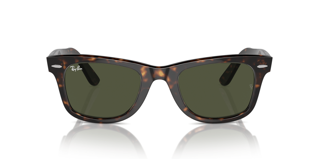 Ray-Ban Wayfarer 0RB2140 902 Sunglasses 54 Ekartman Tortoise G-15 Green