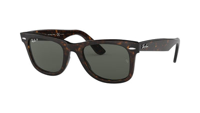 Ray-Ban Wayfarer 0RB2140 Polarized Sunglasses 902/58 50 Ekartman Tortoise Green Polarized