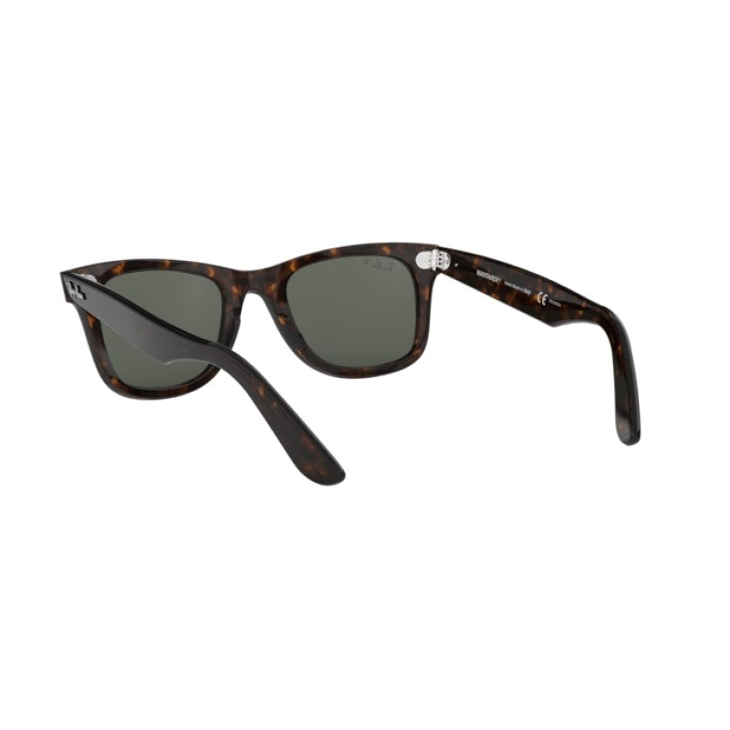 Ray-Ban Wayfarer 0RB2140 Polarize Güneş Gözlüğü 902/58 50 Ekartman Tortoise Green Polarized