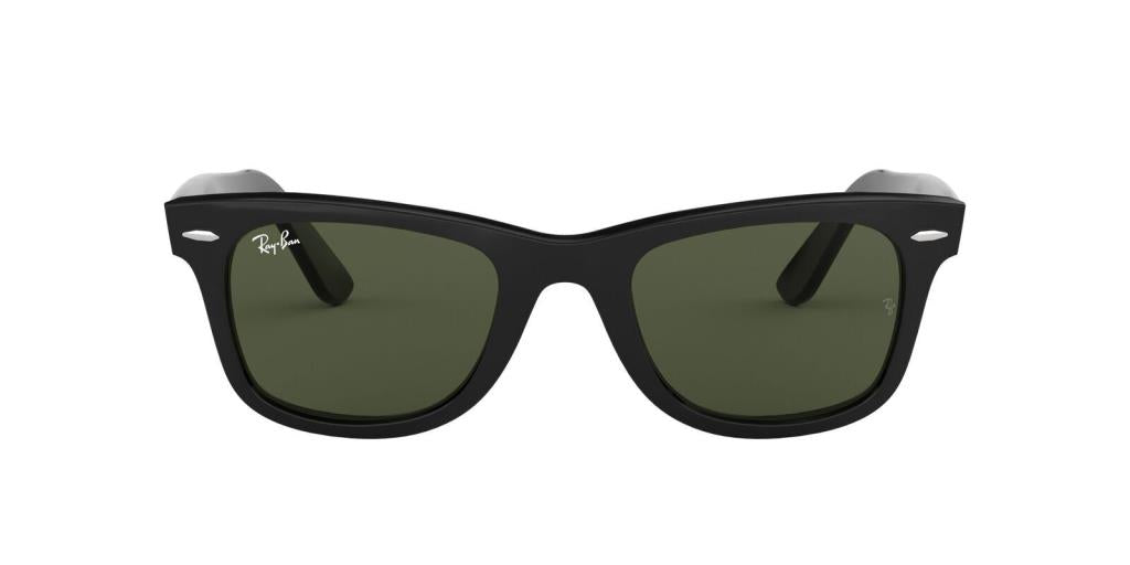 Солнцезащитные очки Ray-Ban Wayfarer 90150 Черные G-15 Зеленые 50 Екартман