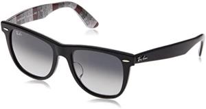 Ray-Ban Wayfarer Güneş Gözlüğü Black On Chevron Grey Light Grey Gradient Blue