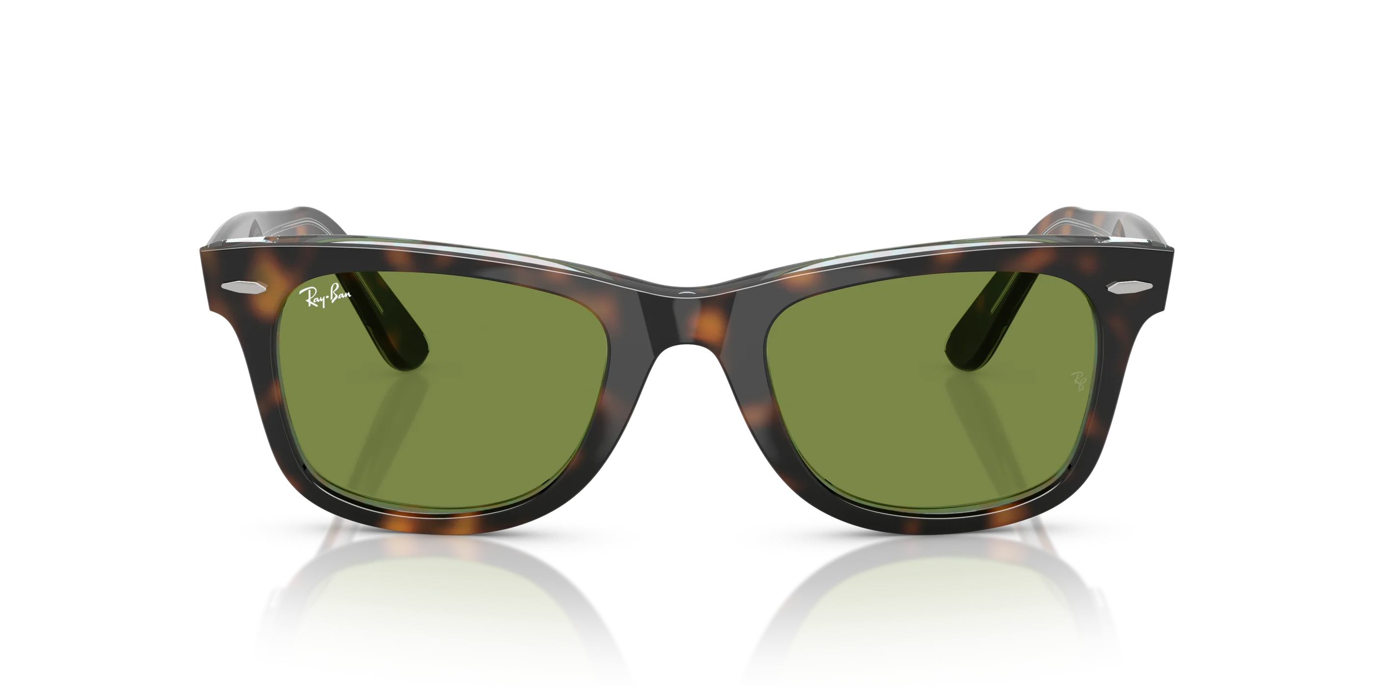 Ray-Ban Wayfarer Güneş Gözlüğü RB2140 14134E Dark Havana On Multicolor Green 50 Ekartman