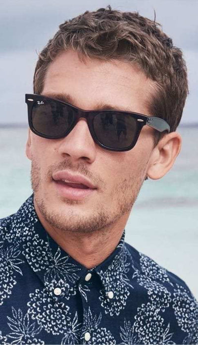 Ray-Ban Wayfarer Güneş Gözlüğü RB2140 14134E Dark Havana On Multicolor Green 50 Ekartman