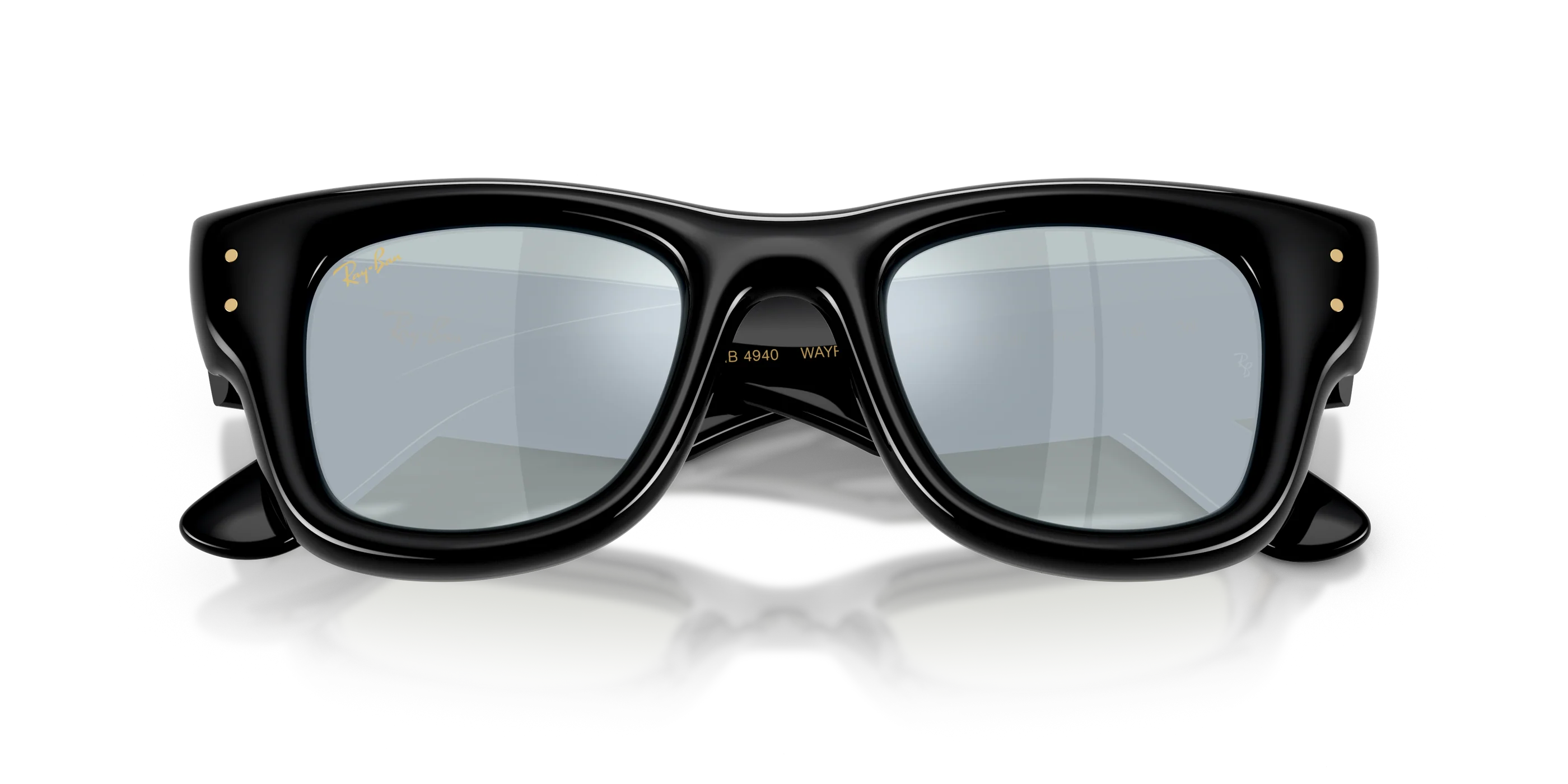 Ray-Ban Wayfarer Puffer A$AP ROCKY Özel Seri Güneş Gözlüğü RB4940 601/30 Black Green Mirror Silver Plan 47 Ekartman