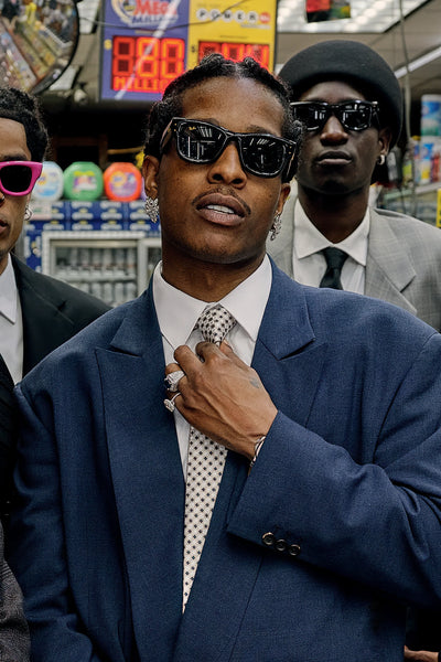 Ray-Ban Wayfarer Puffer A$AP ROCKY Özel Seri Güneş Gözlüğü RB4940 601/55 Black Light Green Mirror Blue 47 Ekartman
