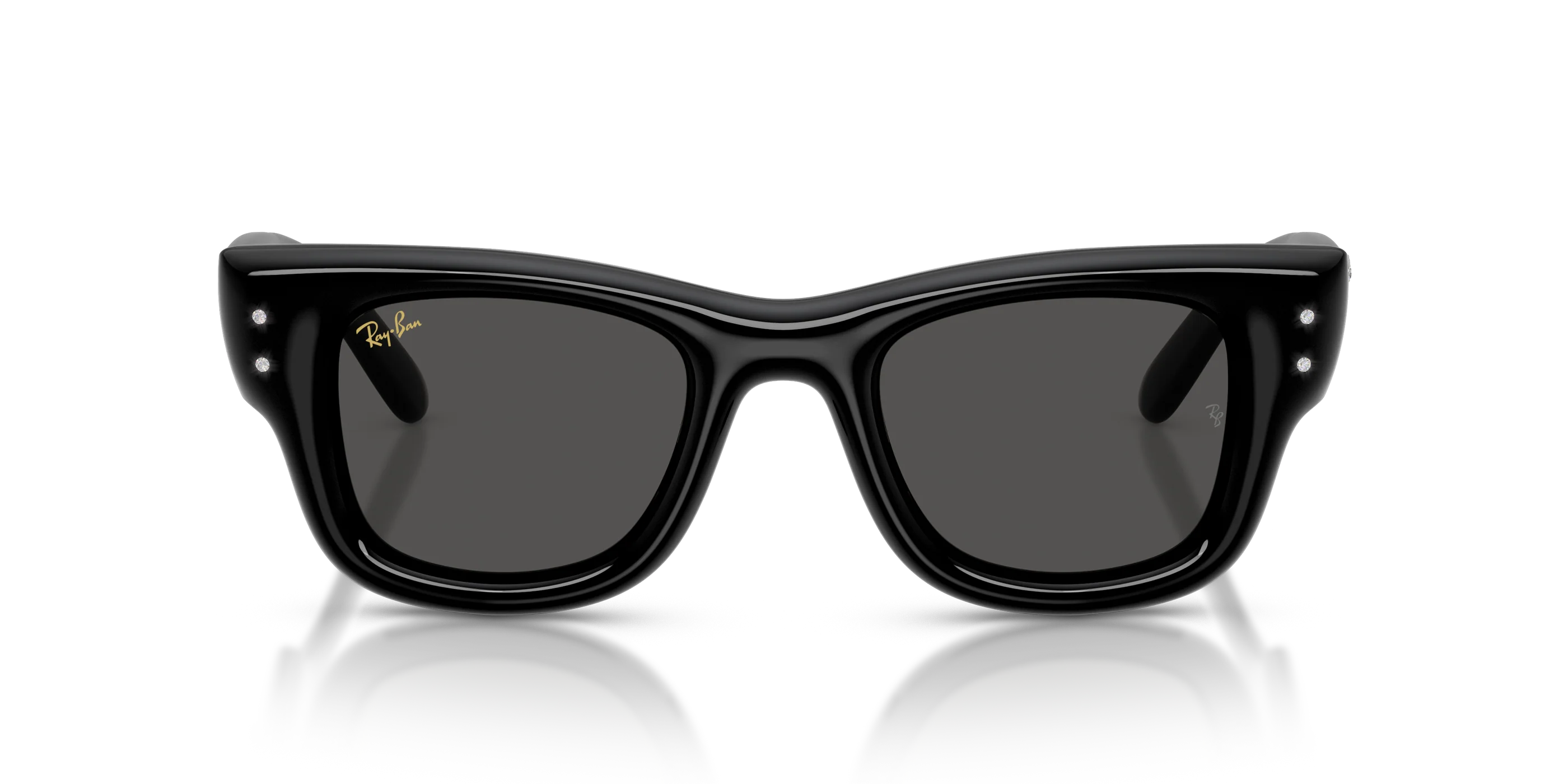 Ray-Ban Wayfarer Puffer A$AP ROCKY Özel Seri Güneş Gözlüğü RB4940 686487 Black With Strass Dark Grey 47 Ekartman