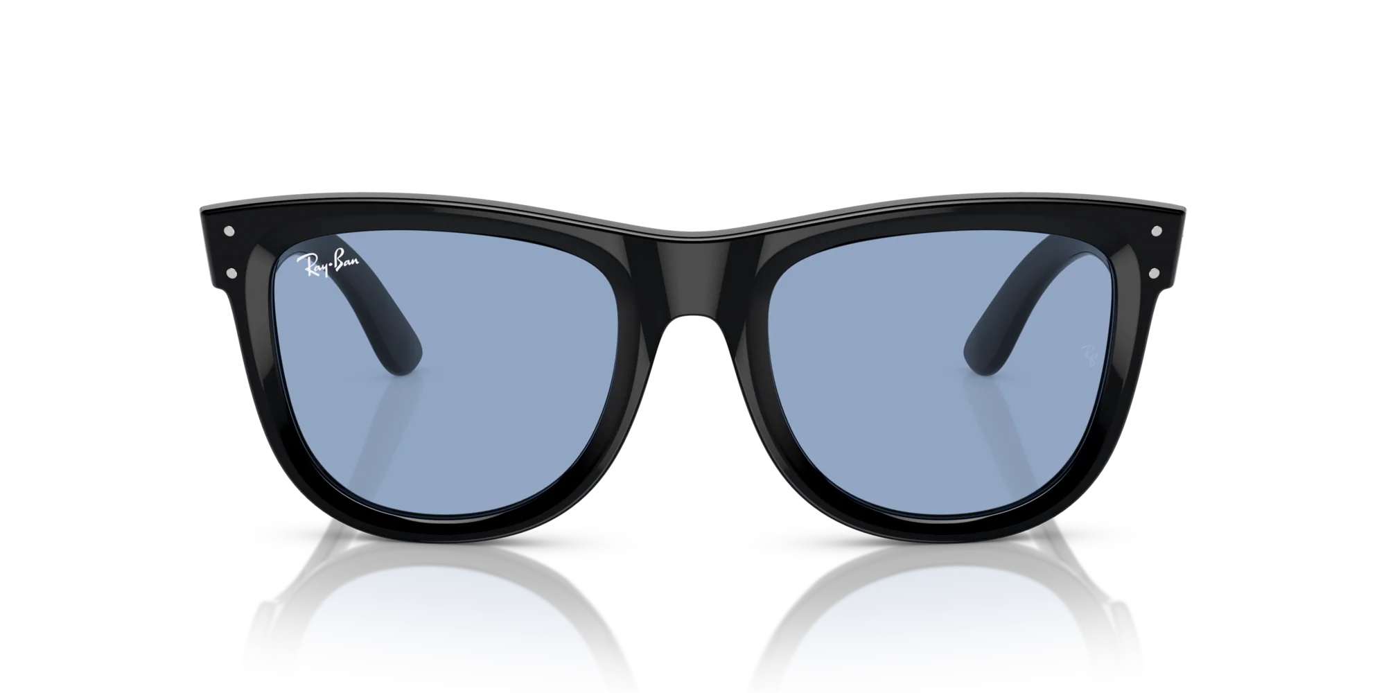 Ray-Ban Wayfarer Reverse Sunglasses RBR0502S 667772 Black Light Blue 50 Size 