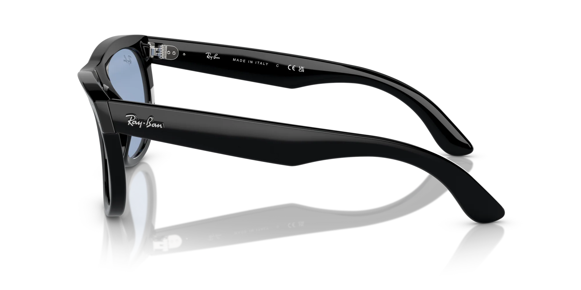 Ray-Ban Wayfarer Reverse Sunglasses RBR0502S 667772 Black Light Blue 50 Size 