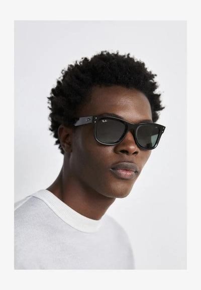 Солнцезащитные очки Ray-Ban Wayfarer Reverse RBR0502S 6677VR Черные Темно-зеленые 50 Екартман