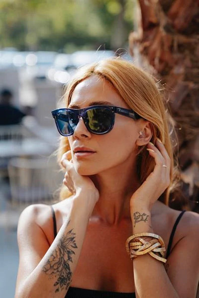 Солнцезащитные очки Ray-Ban Wayfarer Reverse RBR0502S 6677VR Черные Темно-зеленые 50 Екартман