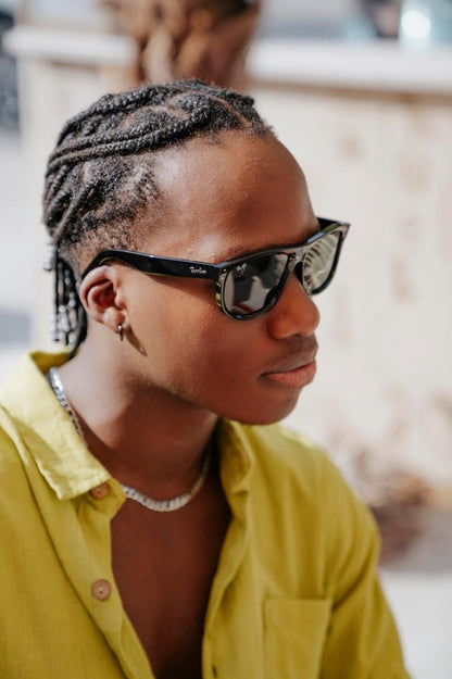 Ray-Ban Wayfarer Reverse Güneş Gözlüğü RBR0502S Black Light Blue 667772 53 Ekartman