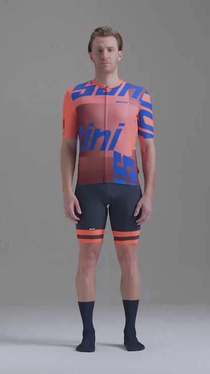 Santini 3S Mixed Logo SS веломайка 3S94075CKARMALOGO флуоресцентно-оранжевый