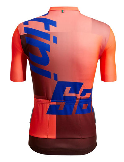 Santini 3S Mixed Logo SS Cycling Jersey 3S94075CKARMALOGO Fluo Orange