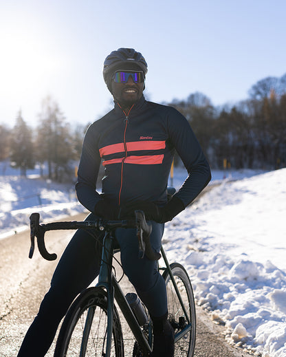 Santini COLORE HALO Erkek Çok Büyük Beden Kışlık Bisiklet Ceketi 3W50775COLORHALO