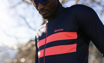 Santini COLORE HALO Erkek Çok Büyük Beden Kışlık Bisiklet Ceketi 3W50775COLORHALO