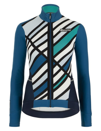 Santini Coral Raggio Women's Winter Cycling Jersey 1W216175CORALRAGG