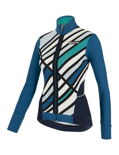 Santini Coral Raggio Women's Winter Cycling Jersey 1W216175CORALRAGG