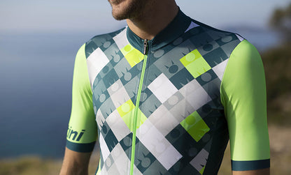 Santini Ironman SS Jersey Men's Short Sleeve Jersey 9I94075RVIS Ironman VIS Design