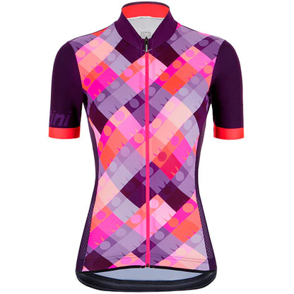 Santini Ironman SS Jersey Women's Jersey 9I940L75RDEA Ironman DEA Design Granatina